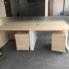 Thanh lý bàn nhân viên chân sắt vuông 1,2x1,2m có vách ngăn mới 98%